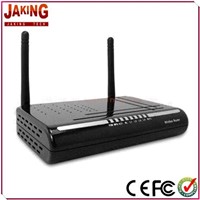 Wireless Modem Router with Four LAN Ports, 12V AC at 1,200mAh Output Voltage and 300Mbps Capacity