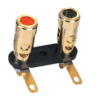 audio accessory binding post with gold-plated