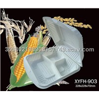 biodegradable disposable cornstarch lunch box:XYFH-903