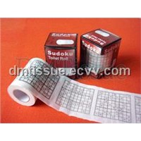 sudoku printed toilet paper tissue with box