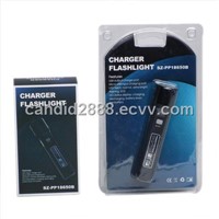 Rechargeable Flashlight + Charging Mobile Phone