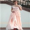 100% handcraft new design prom dress pink color 2013