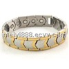 NEW Stainless Steel Magnetic Bracelet 2 Tone Gold Plated