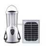 Solar camping lantern with solar panel