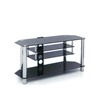 TV Stand made of 8mm tempered glass with chrome plating