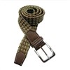 Leather and Wax Cotton Rope Woven Belt