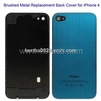 Brushed Metal Series Replacement Back Cover for iPhone 4