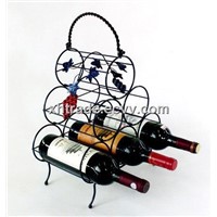 Iron Wire Wine Rack, Steel Wine Bottle Holder
