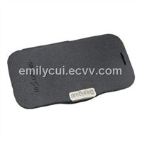 Black Leather Case with holder for Samsung Galaxy S III i9300