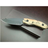 Flower Handle &amp;amp; Black Coated Blade Knife (SE-034)