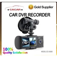Hot sale HD dual camera car dVR recorder with GPS