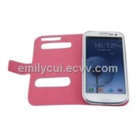 Pink Leather Cases for i9300, Protects Phone from Damage