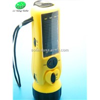Solar Dynamo Torch With Radio Charger desk light compass