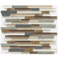 Strip Tiles Glass Mix Stone GD27