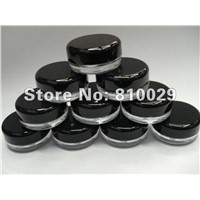 T-03B 3g Black lid empty plastic cosmetic jar Nail art tool