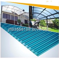 Twin-wall polycarbonate hollow sheet for roofing and building