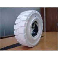 White Non Marking Forklift Solid Tire