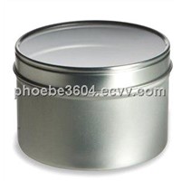 candle tin box with window,candle tin,tin cans with transparent window