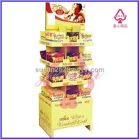 double sided -4 tiers-sales pallet floor display for chocolate