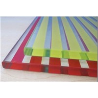 double tempered color glazed laminated glass