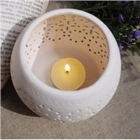 hollow out ceramic candle holder