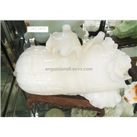 marble carved cabbage, onyx, handicraft