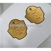 personalized zinc alloy wine labels  metal label embossed label Cognac label