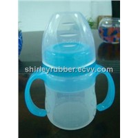 silicone feeding bottle/children bottle/baby bottle/plastic bottle
