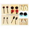 Wholesale Antique Leather Stud Earring Fashion With Jade