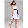 Chiffon Strapless A-Line Short Bridesmaid Dress Bridal Gown Evening Dress Wedding Dress BM-0028