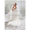 Lace and Satin Strapless Sweetheart A-Line Elegant Wedding Dress Bridal Gowns WD-3573