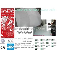 600X600 12MM Super white nano crystallized glass floor tile