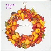 17&amp;quot; Pumpkin wreaths for harvest and autumn  Fall decorations