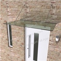 1.5 x 0.7m Glass Door Canopy, Made of Laminated Glass and Stainless Steel 304 Fittings