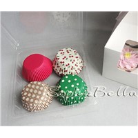 400 Pcs cupcake liners baking cups mixed patterns gift box with FDA