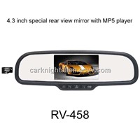 4.3 inch car rear view mirror monitor for special type