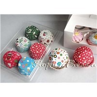 600 Pcs cupcake liners baking cups mixed patterns gift box on promotion