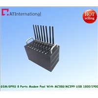 8 Ports GSM/GPRS Modem Pool With MC388/389 Dual-band 900/1900MHz USB