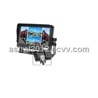 AST-737 7 inches Digital Screen TFT LCD Color Quad Monitor