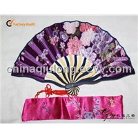 Custom Silky Fabric Fan Wedding Favor