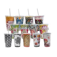 Double Wall Acrylic Tumbler (With Straws)