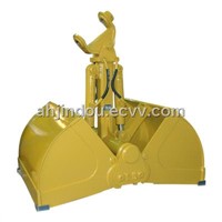 Electric hydraulic dual scoop grab