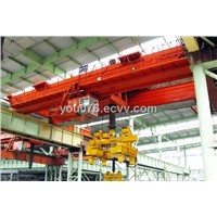 Electromagnetic Auxiliary Hook Bridge Crane 12 to 14m Lifting Height