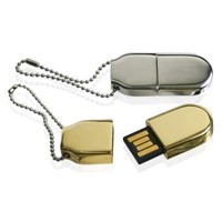 Gold Mini USB Flash Driver with Nice Key Chain for Gifts Selling