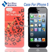 Hot IMD technology phone case for iphone 5/phone accessory,for iphone 5 back cover case
