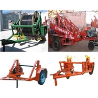 Hydraulic cable drum trailer