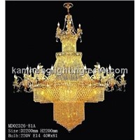 Large Hotel Crystal Chandelier with Gold Finish (MD02326-81A)