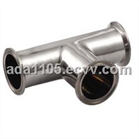 Sanitary stainless steel clamp tee fitting