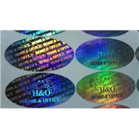 Silver 3d hologram label