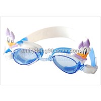 Waterproof safty Children cute fashion silicone kids cartoon swimming glasses